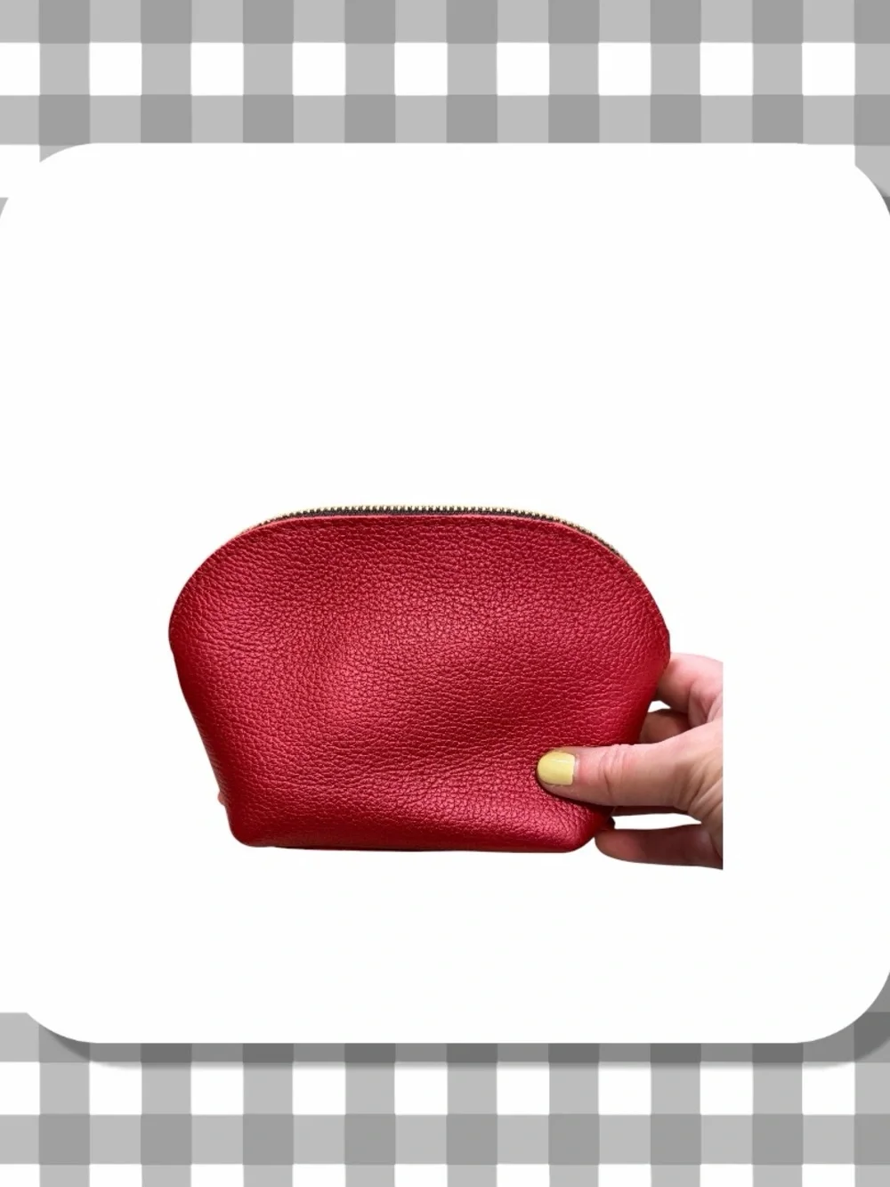 🦄 Portland Leather Bella Makeup Bag | Reba Red | Retired Product